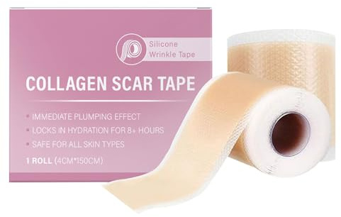 Medical Grade SilikonNarbenbandage,Kollagen Silikon Narbenband Für Gesicht Falten, Silikonpflaster Für Narben,Silicone Scar Tape, Für Alle Hauttypen (1)