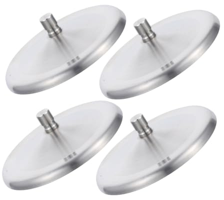 Alipis 4pcs Stainless Steel Cup Cover Lid for Mug Sealing Replacement Hot Beverage Camping Kitchen Use