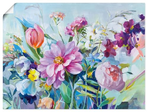 ARTLAND Wanddeko Poster & Kunstdrucke Wandposter 60x45 cm aesthetic room decor dopamin deko Blumen Sommer Garten U5RC