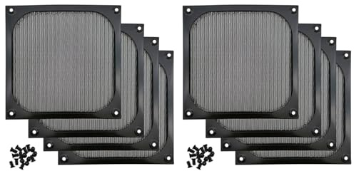 Rastapulz 140 mm Desktop Computer Gehäuse Lüfter, Filter Gitter, Staubdichte Gehäuse Abdeckung mit Schrauben, Aluminium Rahmen, 8 Pack