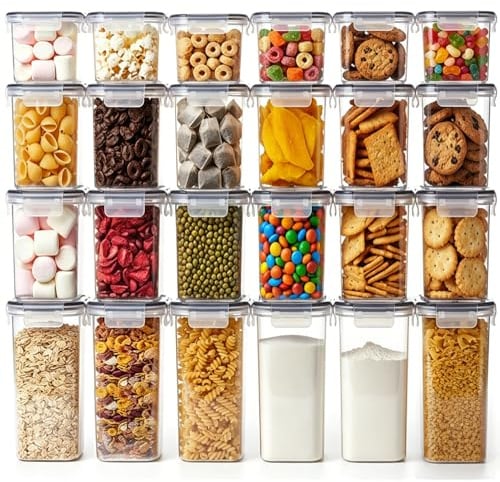 ComSaf Food Storage Containers with Lids Airtight, Mixed Sizes 24 Pack