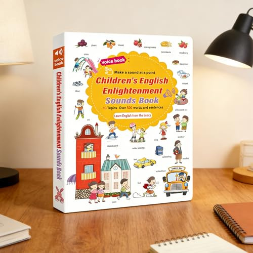 500-Word Audio Learning Book | Interactive Audio Books For Children 2-6 Year Old | English Words Learning Books With Learn Phonics, Fun Electronic Learnings Toy For Bedtime