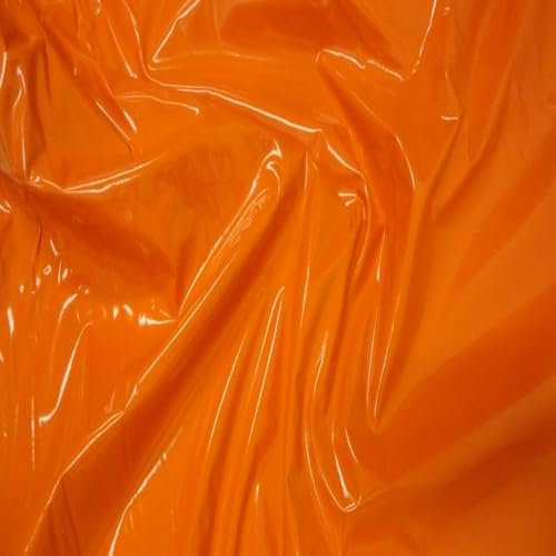 Fabrics-City ORANGE LACKLEDER STOFF LEDER LACKSTOFF LEDERSTOFF STOFFE, 2922