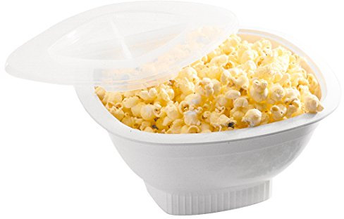 Nordic Ware 60120 - Contenitore per Realizzare Popcorn al microonde, per 12 Tazze, Colore Bianco
