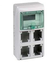 Cofret Kaedra 8 modules pour prises industrielles, 4 ouvertures de 90 x 100 mm.
