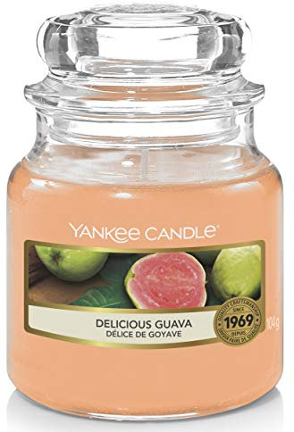 Yankee Candle Scented Candle | Delicious Guava Small Jar Candle | Burn Time: Up to 30 Hours