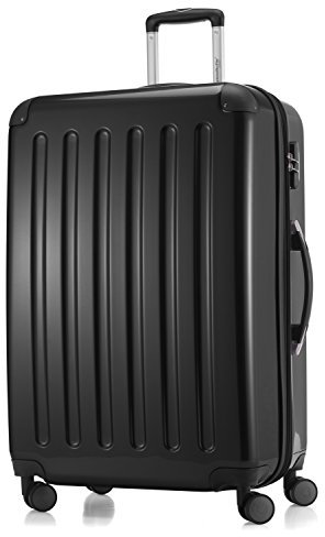 HAUPTSTADTKOFFER - ALEX - Bagage soute, Valise rigide, 4 doubles roues, 75 cm,119 litres, Noir