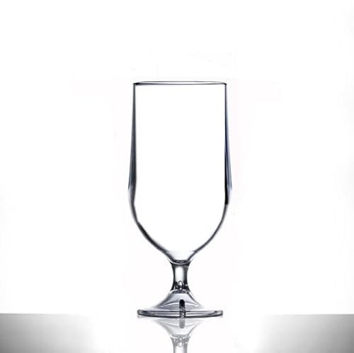 Elite Premium 10oz / 28.5cl Beer Glasses Goblet - Set of 6 - Clear Polycarbonated CE Marked