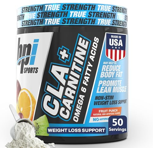 BPI Sports CLA+Carnitine – Caffeine Free, Fruit Punch, 50 Servings