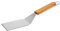 RUECAB - Spatules pour barbecue, Ensembles d'ustensiles pour barbecue - Spatule pour plancha INOX, grattoir pour plancha INOX - Manche en bois d'Acacia - Longueur : 28cm