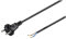 Goobay 58914 Universal Staubsauger Anschlusskabel; 10 m, Schwarz Konturenstecker (Typ C, CEE 7/17) auf lose Kabelenden