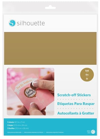 Silhouette America Bedruckbare Sticker-Bögen zum Rubbeln, Mehrfarbig, 33,02 x 22,86 x 0,38 cm, Mehrfarbig, 8.5 x 11-Inch