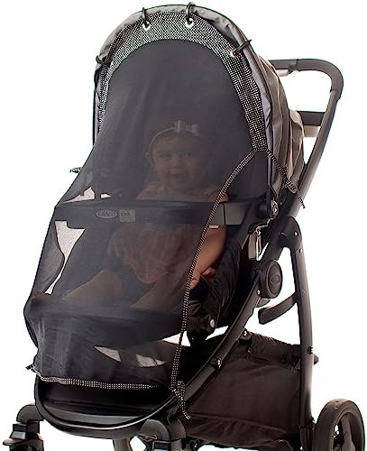Parasol universal para carritos, sillas de paseo y sillas de paseo SPF 30+ con visión transparente. Tu bebé verá el mundo y estará protegido. Garantía de por vida