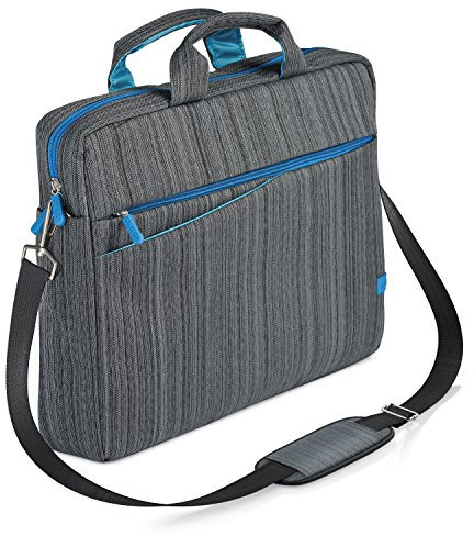CSL - Notebooktasche für Notebooks bis 17,3 Zoll 43,9cm - Laptop Tasche Schultertasche - mit Zubehör-Fächern und widerstandsfähigen Polsterwänden - schmutz- und wasserabweisend