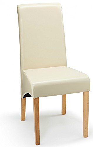 York Esszimmerstuhl aus Leder Cream & Oak