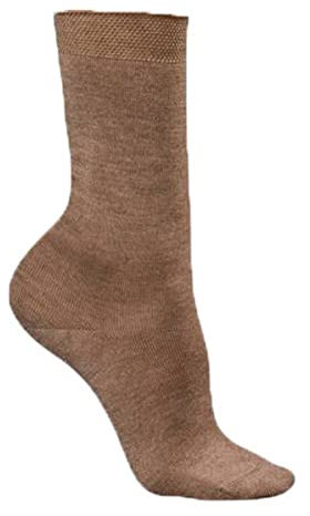 FALKE Women's No. 1 Finest W So Cashmere Plain 1 Pair Socks, Brown Nutmeg Melange 5410, 5.5-6.5
