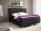 Inter Boxspringbett Turin 180x200 cm Kunstleder Schwarz