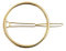 Oblique Unique® Barrette à cheveux ronde en métal pour femme et fille - Couleur au choix (doré)