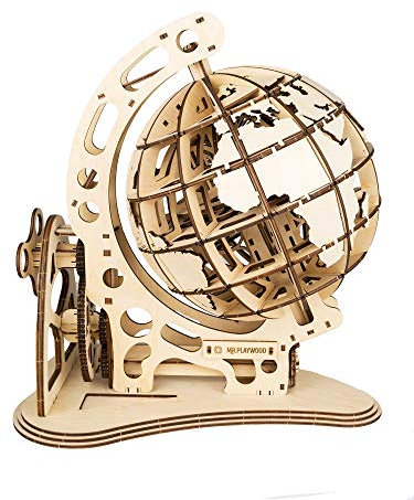 Globe Mobiles 3D-Modell aus Holz