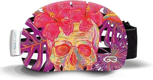 Soggle - protezione per maschera da sci, in microfibra, taglia unica, teschi 01 rosa