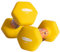 ACTIVE FOREVER Dumbbells 2×2kg, Set of 2, Hex Dumbbells Pair, Neoprene Waterproof Non-slip Dumbells Set (Orange)