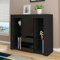 Panana Sideboard Cupboard Unit 4 Glass Shelves Cabinet RGB LED Lighted 37x13.78x32.68inch (Black)