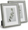 Afuly 8x10 Photo Frame with Mat Grey Wooden Picture Frame Set with Mounts Modern Family Wall Hanging Rustic Christmas Family Friends Women Mom Grandma Gifts, Pack of 2