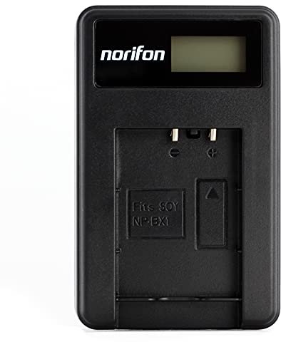 NP-BX1 LCD USB Charger for Sony Cyber-shot DSC-RX100, DSC-RX100 II, DSC-RX100 III, DSC-HX90V, DSC-WX350, DSC-WX500, HDR-AS15 Camera and More