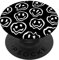 Melting Happy Face Drippy Black White Aesthetic Sad Face PopSockets Adhesive PopGrip