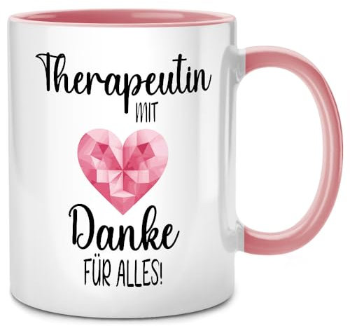 SENESS Thérapeute avec cœur Merci pour tout, cadeau thérapeute, psychologue psychiatre, physiothérapie, physiothérapeute, ergothérapeute, meilleure tasse à café amusante