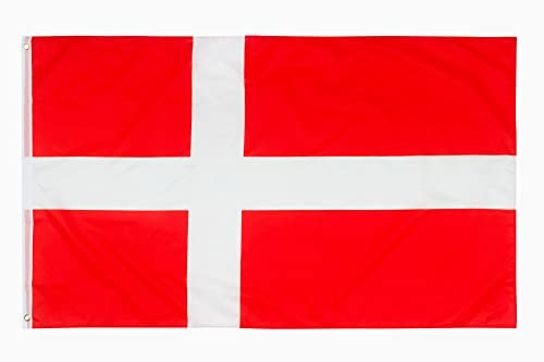 Aricona Dänemark Flagge 90x150cm - wetterbeständige Fahne mit Messingösen, 100% Polyester, robuste Doppelnaht & in lebendigen Farben - ideal für Flaggen-Liebhaber