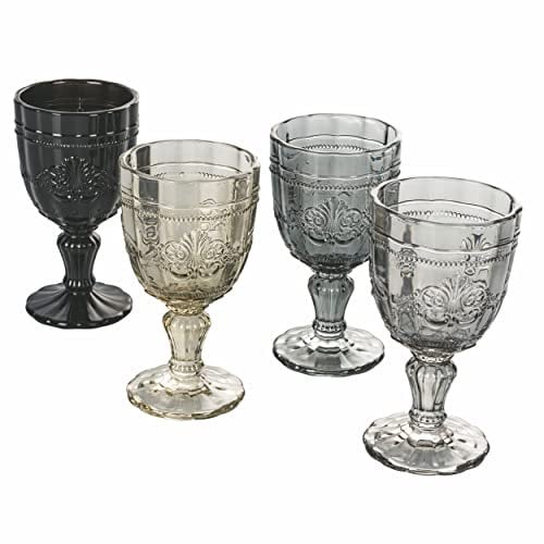 Villa d'Este Home Tivoli 5911613 Syrah Set aus 4 Stone Glas 265 ml, grau