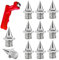 Savita 50 Track Spikes Acero Inoxidable de 6mm con 1 Llave de Clavos, Clavos Atletismo Clavos de Pista Clavos para Zapatos de Pista Zapatos Deportivos Trotar Correr (Plata)