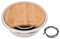 Évier de Camping-car, 360 X 120 Mm Évier de Cuisine en Acier Inoxydable 304 Évier de Lavage à la Main Rond avec Bloc à Découper en Bambou pour Bateau
