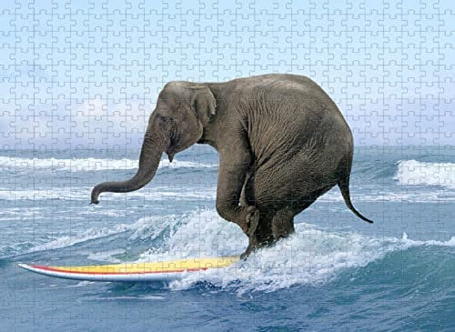 8000 Teile Puzzle Surfender Elefant Familie und Freunde Bildungsurlaub