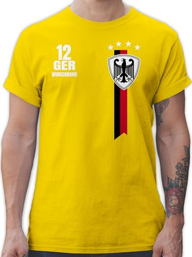T-Shirt Herren - 2026 Fussball Fanartikel - Germany WM Fan Deutschland - 3XL - Gelb - Deutschland-Trikot em Tshirt 2024 fußball Europa Shirt deutschlandtrikot fußball-Fanartikel fußball. German