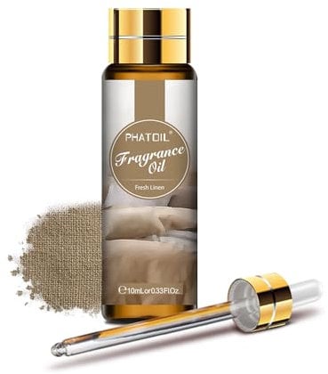 PHATOIL - Fresh Linen Fragrance Oil for Diffuser for Home, Aromatherapy, Soap Making, Candle Making, Burner Oil - 10ml