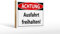 FEMER Holzschild Hinweis 18x12cm Achtung Ausfahrt freihalten