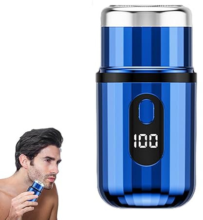 Teksome Tragbarer -Rasierer, wiederaufladbarer -USB-Rasierer, Nass- und Trockenrasierer, Elektrorasierer für Zuhause und Reisen