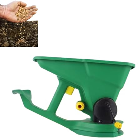 Pcmursal Handkurbel-Rasendüngerstreuer, Rasen-Garten-Düngerstreuer, Grassamen-Düngerstreuer