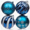 12cm Large Baubles Ornaments 4 Pcs Shatterproof Balls Set - Big Blue Xmas Colorful Painted Sparkling Decorations for Christmas Tree, Halloween Holiday Party