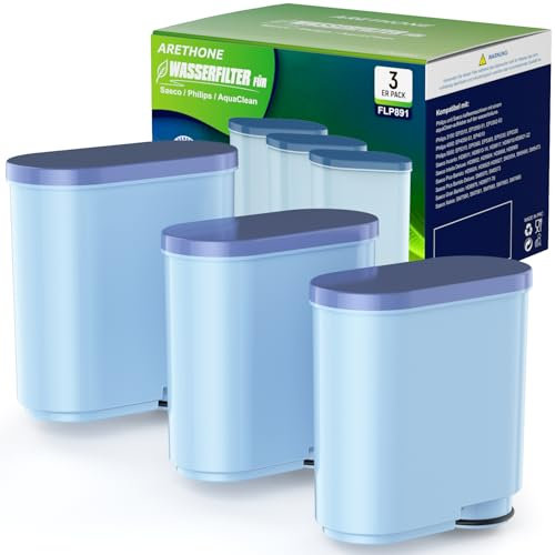 ARETHONE Wasserfilter für Philips AquaClean CA6903/10 CA6903/22 CA6707/20, Kompatibel mit Saeco und Philips Latte Go Kaffeevollautomaten Filter, Reduziert Verunreinigungen(3 Stück)