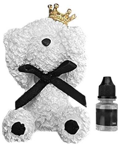 Bär Auto-Duftdiffusor, Auto-Lufterfrischer-Lüftungsclip, White Bear Automobil-Lufterfrischer, Auto-Dufthalter mit 5 ml Duft, Bären-Autoparfüm-Entlüftungsclip-Dekoration für die meisten Fahrzeuge