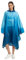 NUUR Regenponcho Damen Herren Unisex Regencape Regenmantel Regenjacke Festival Wasserdicht Hiking Cycling Outdoor 3in1 Mehrzweck Wiederverwendbar Rain Poncho mit Kapuze Gradient Blau