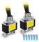 Innfeeltech 2 piezas interruptor basculante iluminado, 12V 30A SPST 3 Terminales 2 Posición ON/Off Interruptor basculante Luz Amarilla
