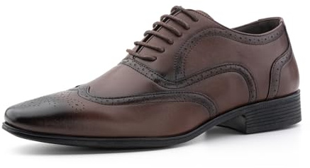 Hitmars Chaussures Hommes Oxfords Derby Chaussure Ville Brogues Chaussure Homme Cuir Mariage Chaussures Dressing Lacets Business Marron 47 EU