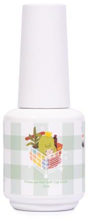 ADHERE Soft Top Coat, 15ML No Wipe Press-on Nail Flexible Top Coat Nail Polish for Wearable Nails, Long Lasting with Memory Repair Function, UV Light Cured.