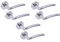 HANDLEZONE® 3 Sets Neemo Lever On Round Rose Door Handles, Internal Passage Latch Handles - Dual Finish Polished/Satin Chrome