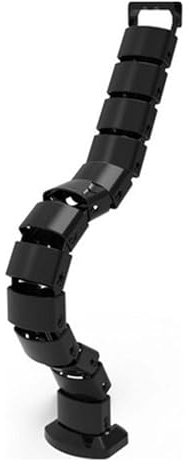 Flexibler Kabelführung Wirbelsäule Kabelrinnen für Höhenverstellbare Kabelführung eckig 670 mm für Flexibles Schreibtisch Kabelmanagement mit Höhe bis zu für höhenverstellbare Schreibtische (Schwarz)