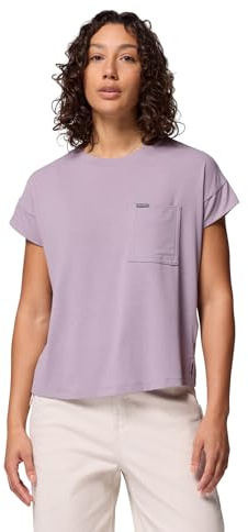 Columbia Women's Daniela Falls Short Sleeve, Short Sleeve T-Shirt, Shale Purple, Large
